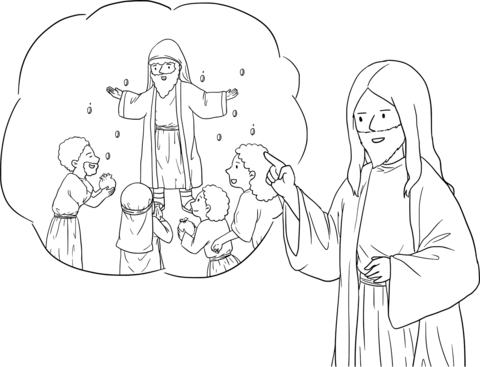 Luke 18 22 Jesus And Rich Ruler Coloring Page